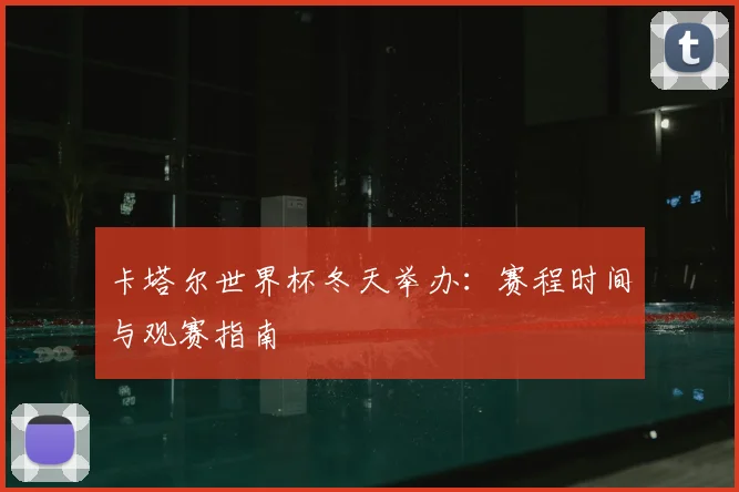 卡塔尔世界杯冬天举办：赛程时间与观赛指南